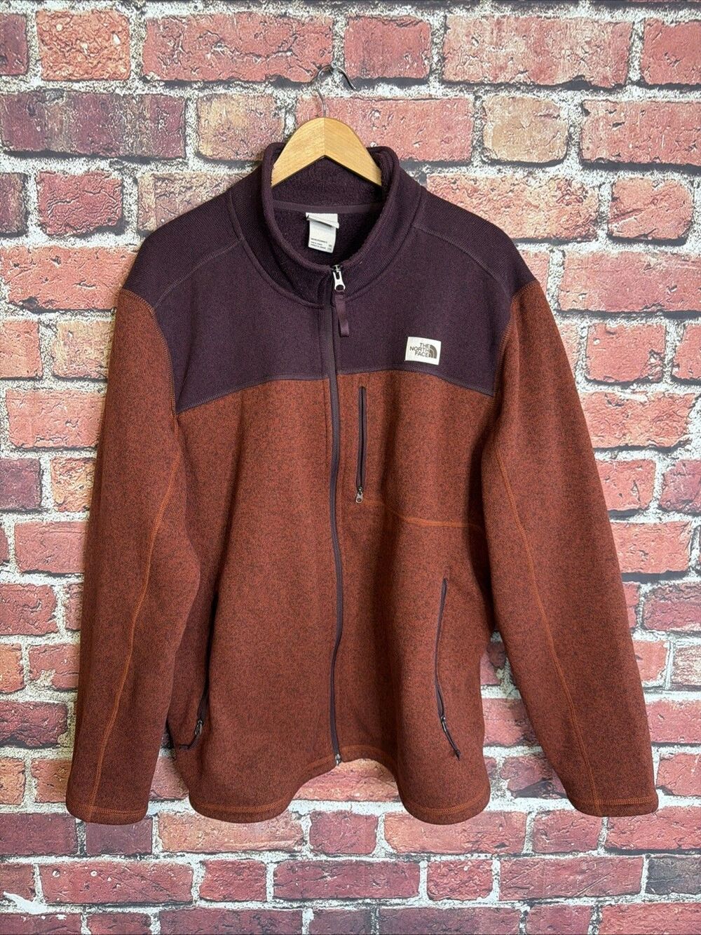 The North Face Jacket Mens 2XL Maroon Gordon Lyons 1/4 Zip Fleece Pullover XXL